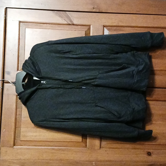 Members Mark Jacket Misses Xl Sherpa Lined Hooded Dark Charcoal Heather Like New - Picture 11 of 11